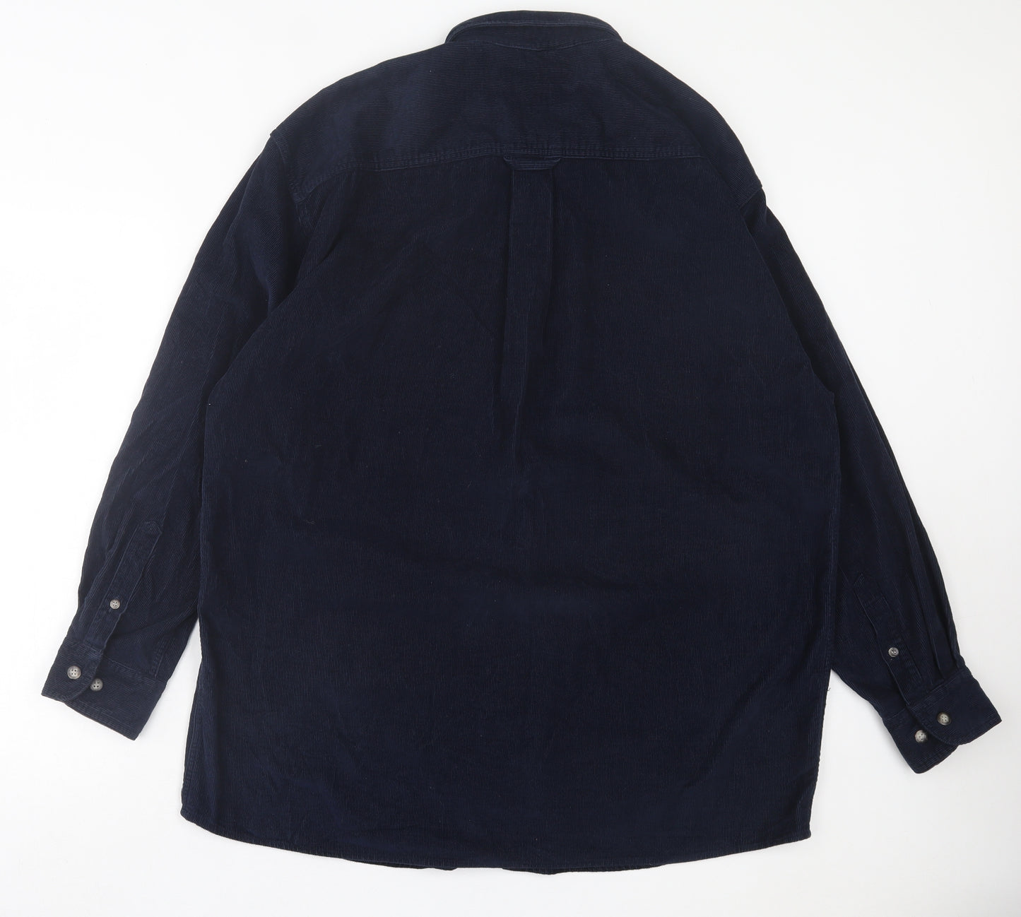 Trademark Mens Blue Cotton Button-Up Size XL Collared Button