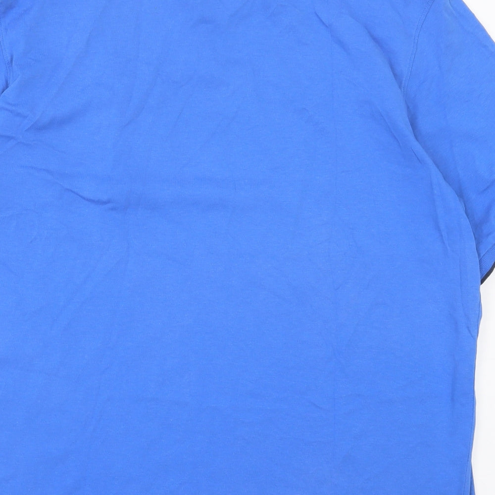 Nike Mens Blue Cotton Polo Size L Collared Pullover