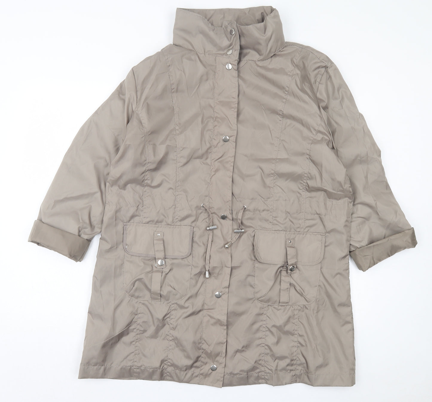 La Maison Du jersey Womens Brown Jacket Size 18 Zip