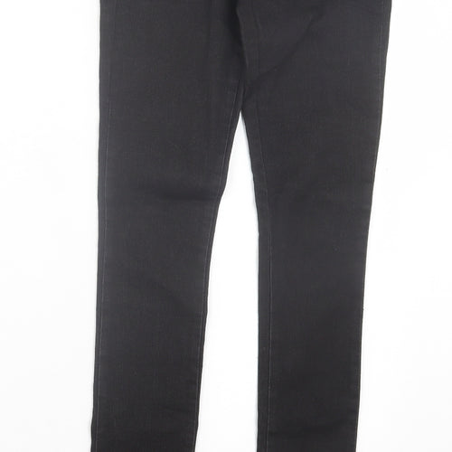 American Jeans Womens Black Cotton Skinny Jeans Size 24 in L31 in Regular Button