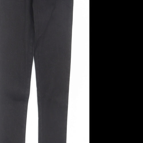 American Jeans Womens Black Cotton Skinny Jeans Size 24 in L31 in Regular Button