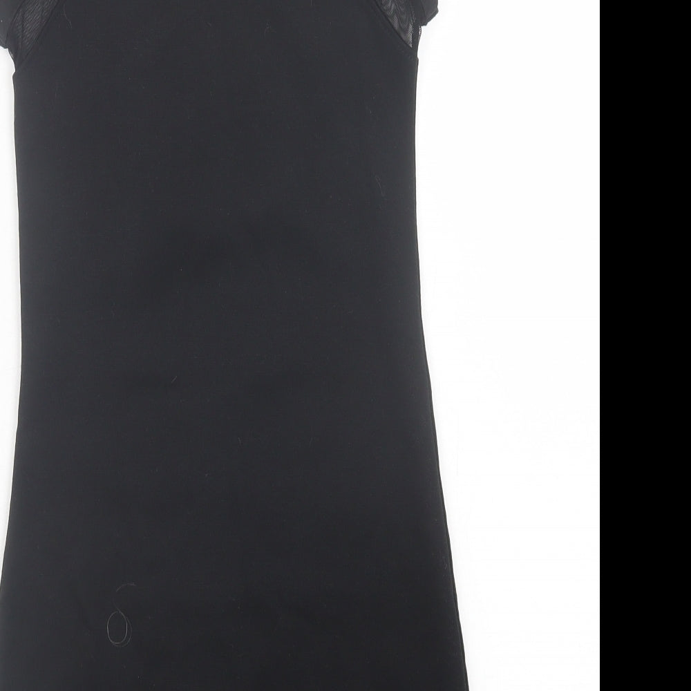 ASOS Womens Black Polyester Bodycon Size 6 Crew Neck Pullover