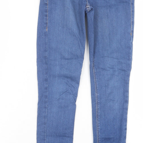 Topshop Womens Blue Cotton Skinny Jeans Size 25 in L32 in Regular Button
