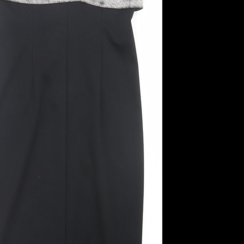 Papaya Womens Black Polyester Bodycon Size 10 Boat Neck Pullover