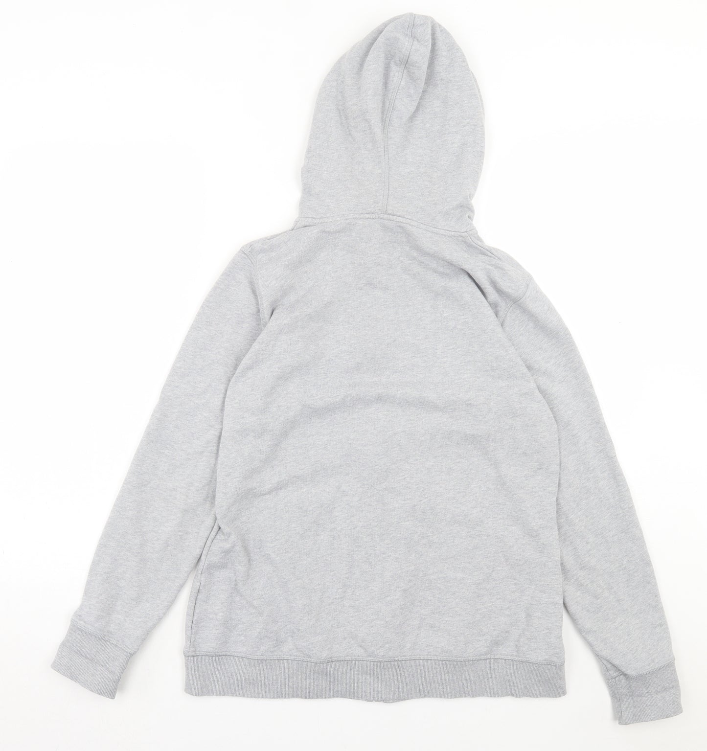 ASICS Mens Grey Cotton Full Zip Hoodie Size L