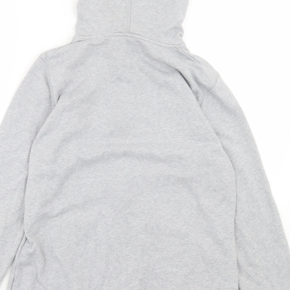 ASICS Mens Grey Cotton Full Zip Hoodie Size L