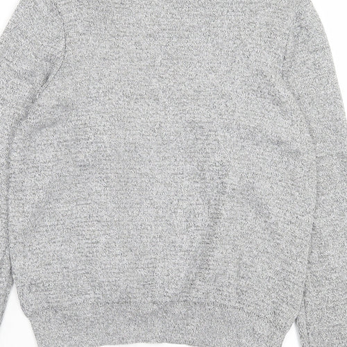 Topshop Womens Grey Crew Neck Viscose Pullover Jumper Size 14
