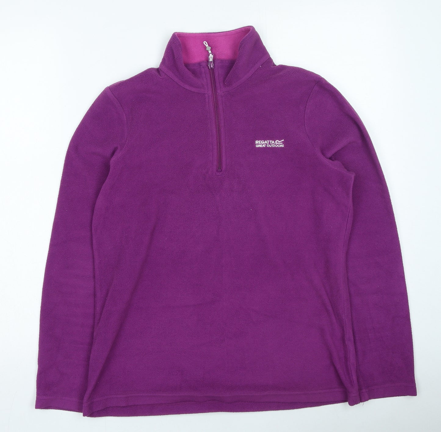 Regatta Womens Purple High Neck Polyester Pullover Jumper Size 10