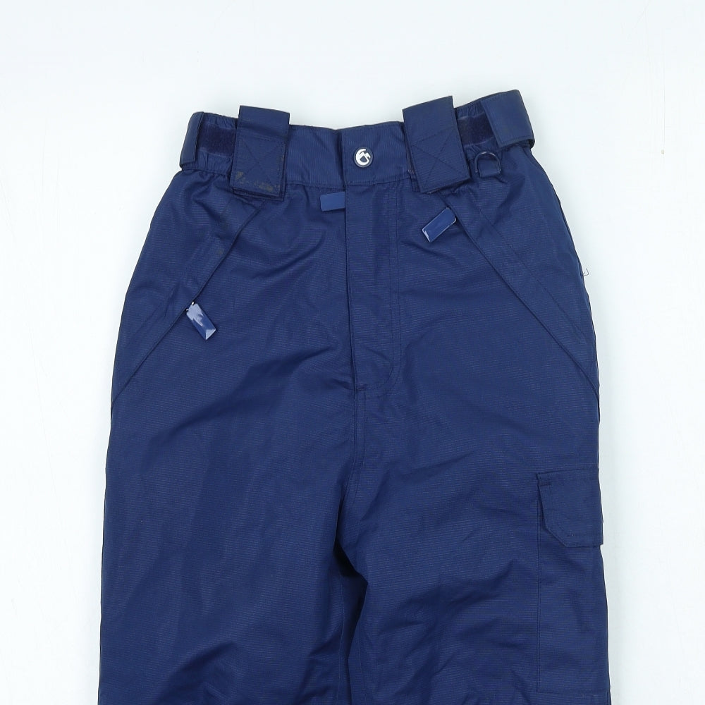 glacier point Boys Blue Polyester Snow Pants Trousers Size 6-7 Years Regular