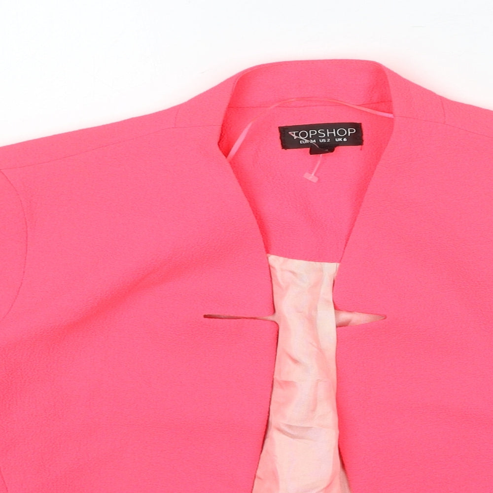 Topshop Womens Pink Jacket Size 6