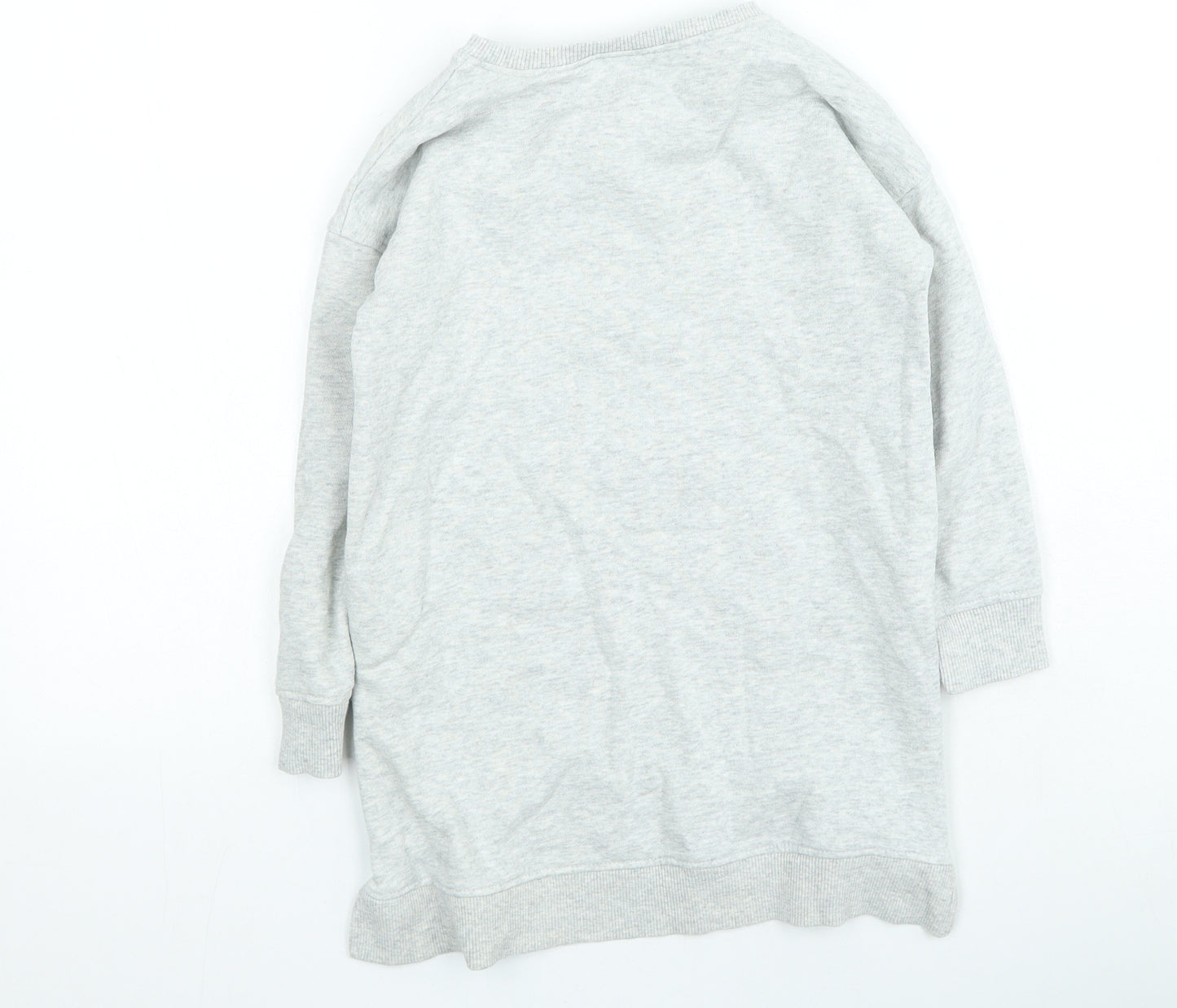 NEXT Girls Grey Cotton Pullover Sweatshirt Size 6 Years