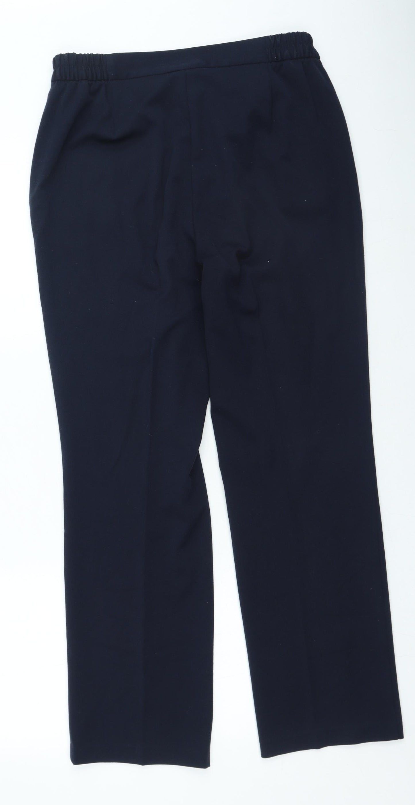 Marks and Spencer Womens Blue Polyester Trousers Size 12 L27 in Regular