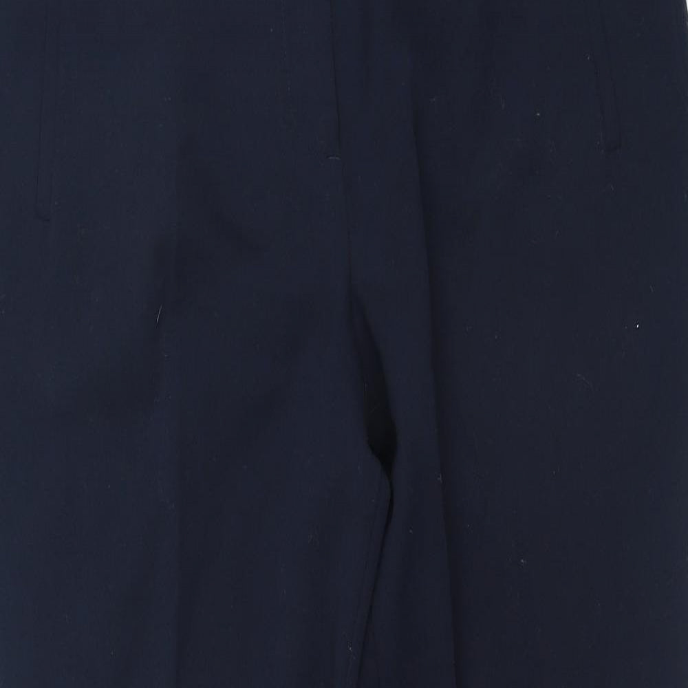 Marks and Spencer Womens Blue Polyester Trousers Size 12 L27 in Regular