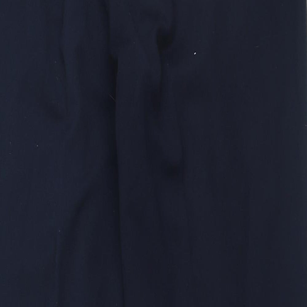 Marks and Spencer Womens Blue Polyester Trousers Size 12 L27 in Regular