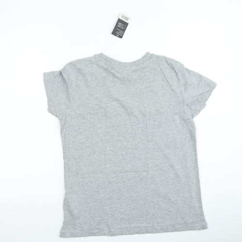 ESMARA Womens Grey Cotton Basic T-Shirt Size S Round Neck