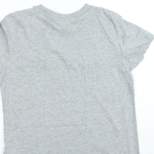 ESMARA Womens Grey Cotton Basic T-Shirt Size S Round Neck