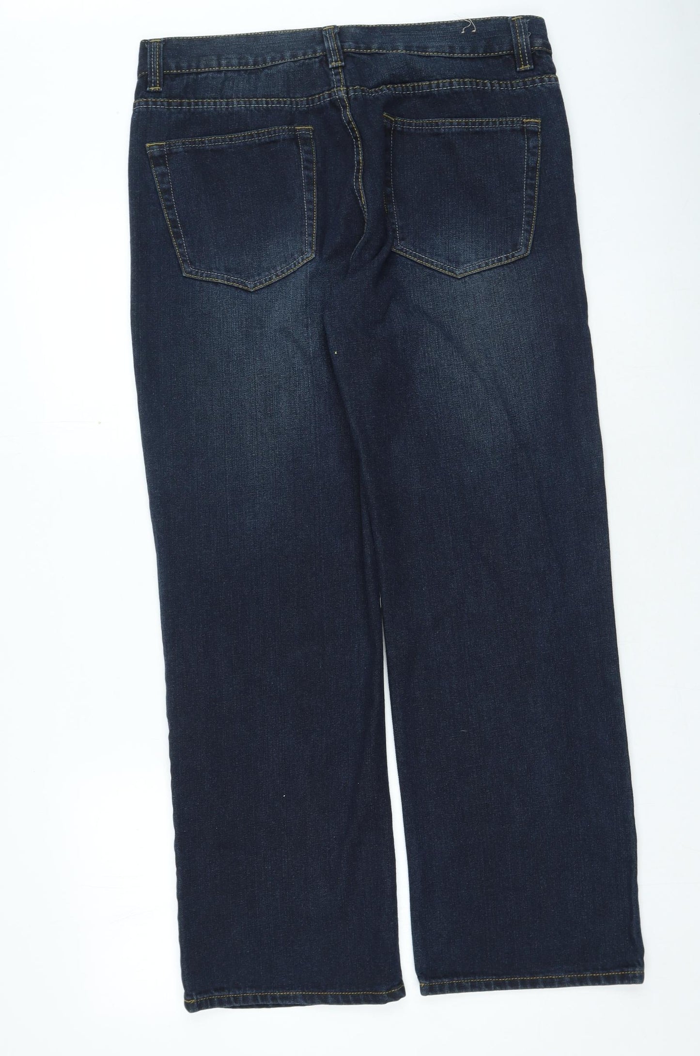 Dunnes Stores Womens Blue Cotton Straight Jeans Size 38 in L29 in Regular