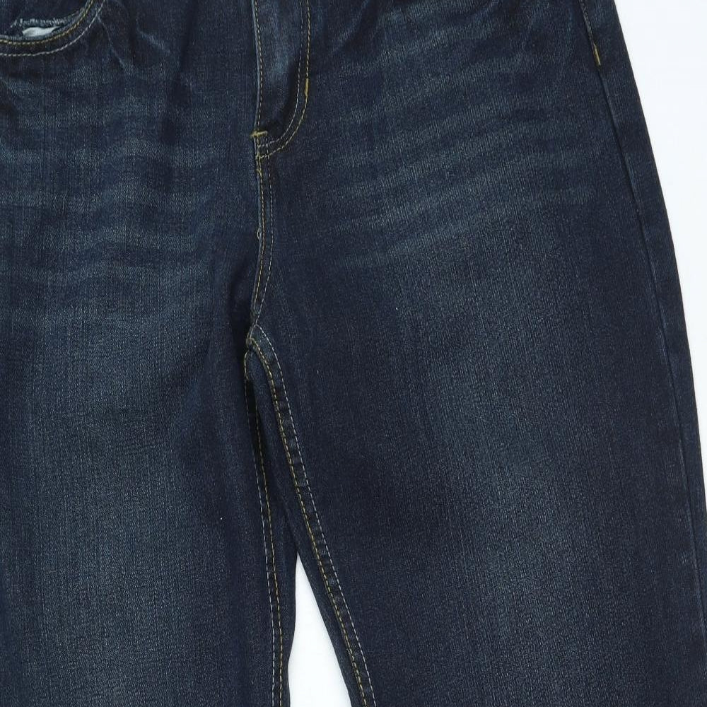 Dunnes Stores Womens Blue Cotton Straight Jeans Size 38 in L29 in Regular