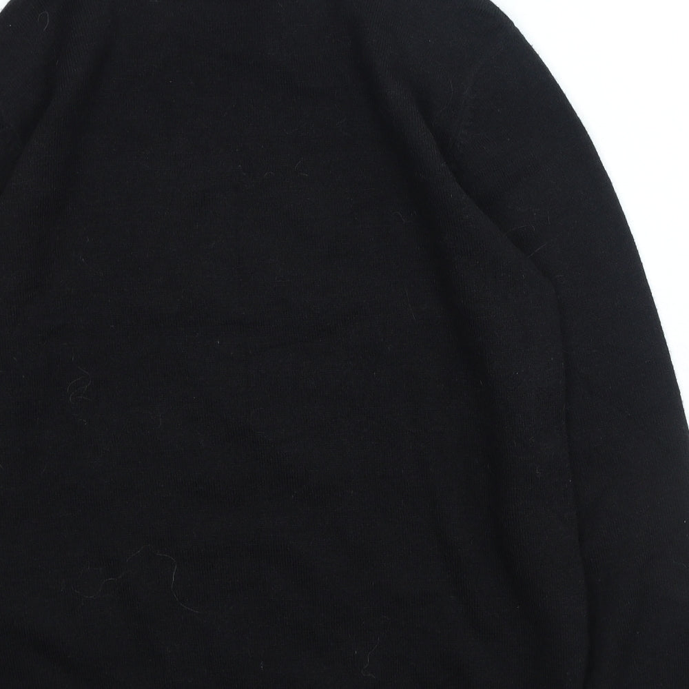 Paramour Womens Black High Neck Acrylic Pullover Jumper Size M