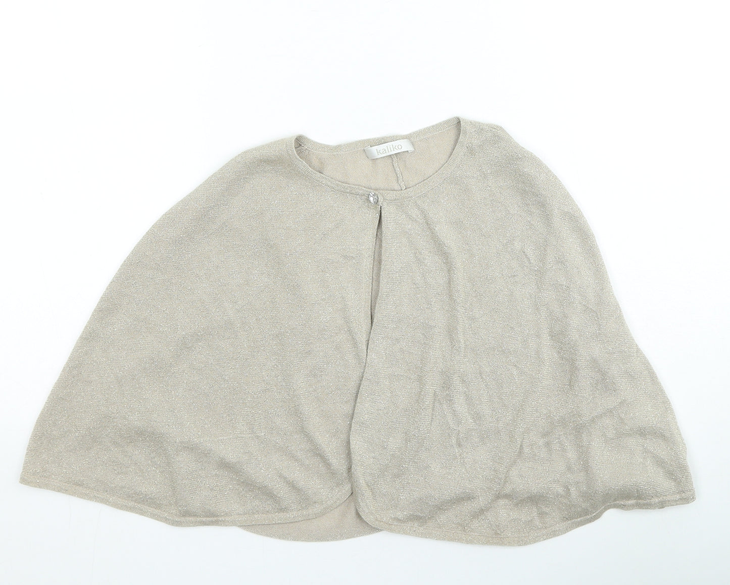 Kaliko Womens Gold Round Neck Viscose Shrug Jumper Size 18