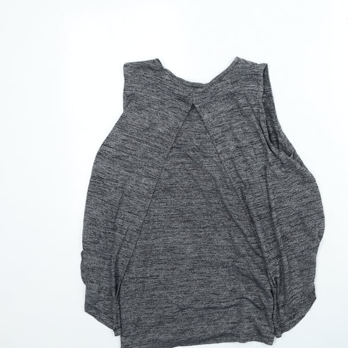 Ripe Womens Grey Polyester Basic Tank Size XS Round Neck