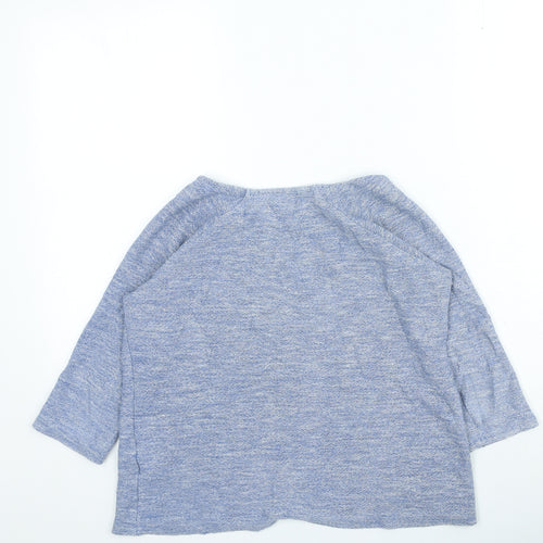 Oasis Womens Blue Round Neck Polyester Pullover Jumper Size XS