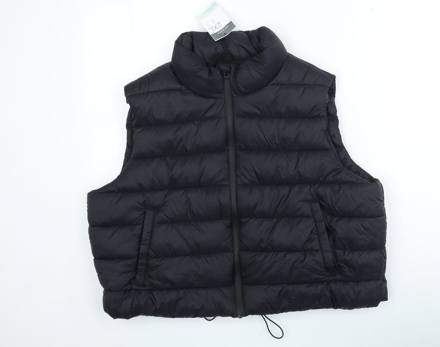 Primark Womens Black Gilet Coat Size 2XL