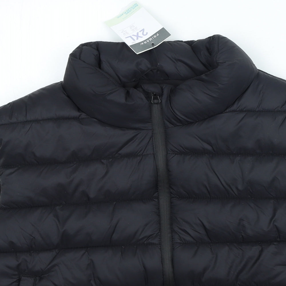 Primark Womens Black Gilet Coat Size 2XL
