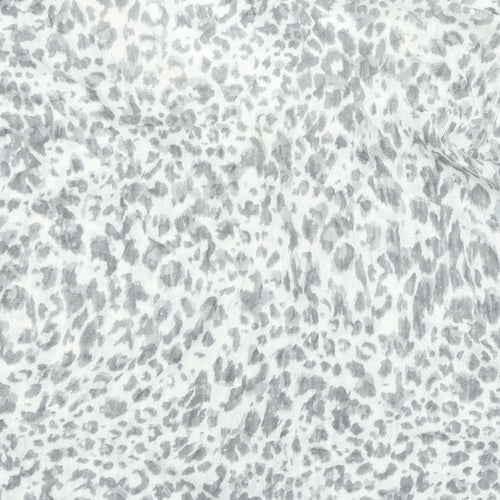 Monsoon Womens Grey Animal Print Acrylic Basic T-Shirt Size L V-Neck