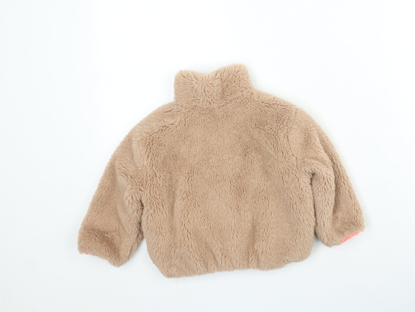 Nutmeg Girls Brown High Neck Polyester Full Zip Jumper Size 2 Years
