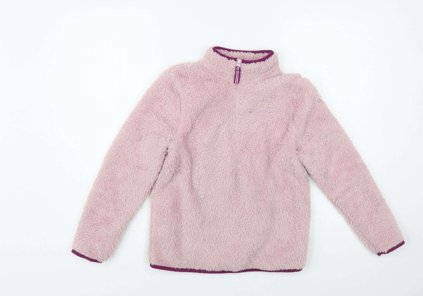 Craghoppers Girls Pink Polyester Pullover Sweatshirt Size 9-10 Years Zip