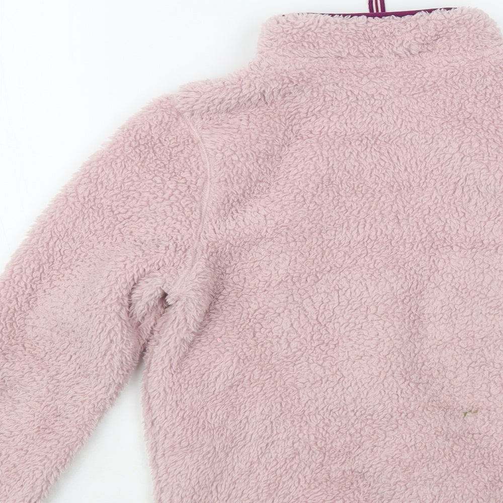 Craghoppers Girls Pink Polyester Pullover Sweatshirt Size 9-10 Years Zip