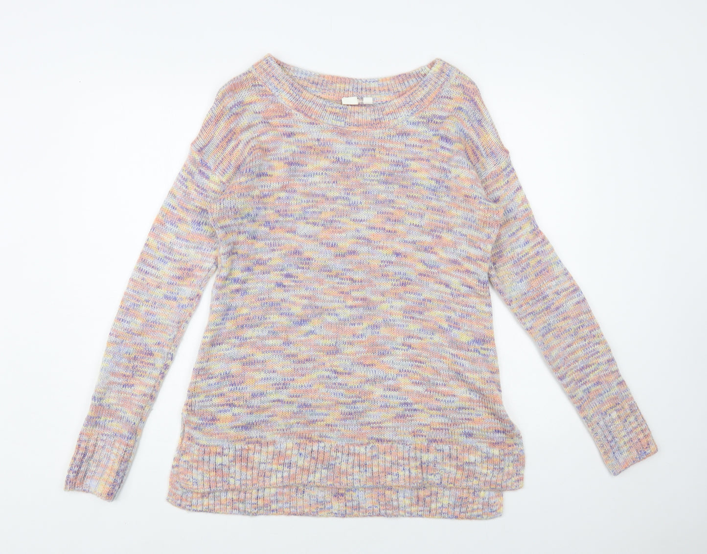 Gap Womens Multicoloured Boat Neck Acrylic Pullover Jumper Size M