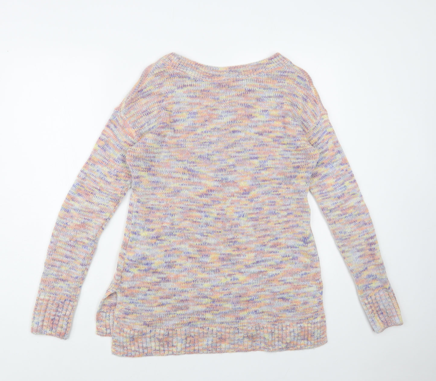 Gap Womens Multicoloured Boat Neck Acrylic Pullover Jumper Size M
