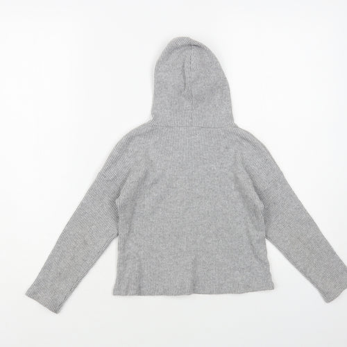 TU Girls Grey Round Neck Polyester Pullover Jumper Size 8 Years Pullover