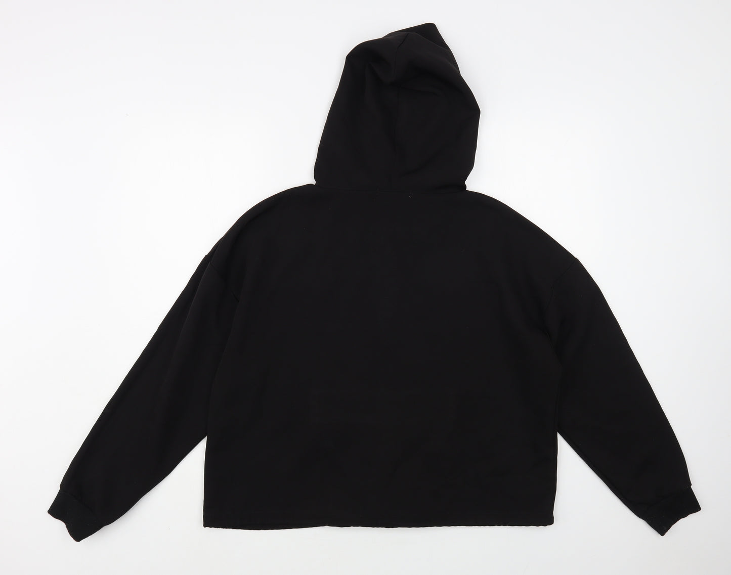Primark Womens Black Polyester Pullover Hoodie Size M Zip