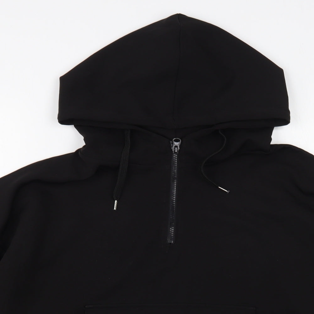 Primark Womens Black Polyester Pullover Hoodie Size M Zip