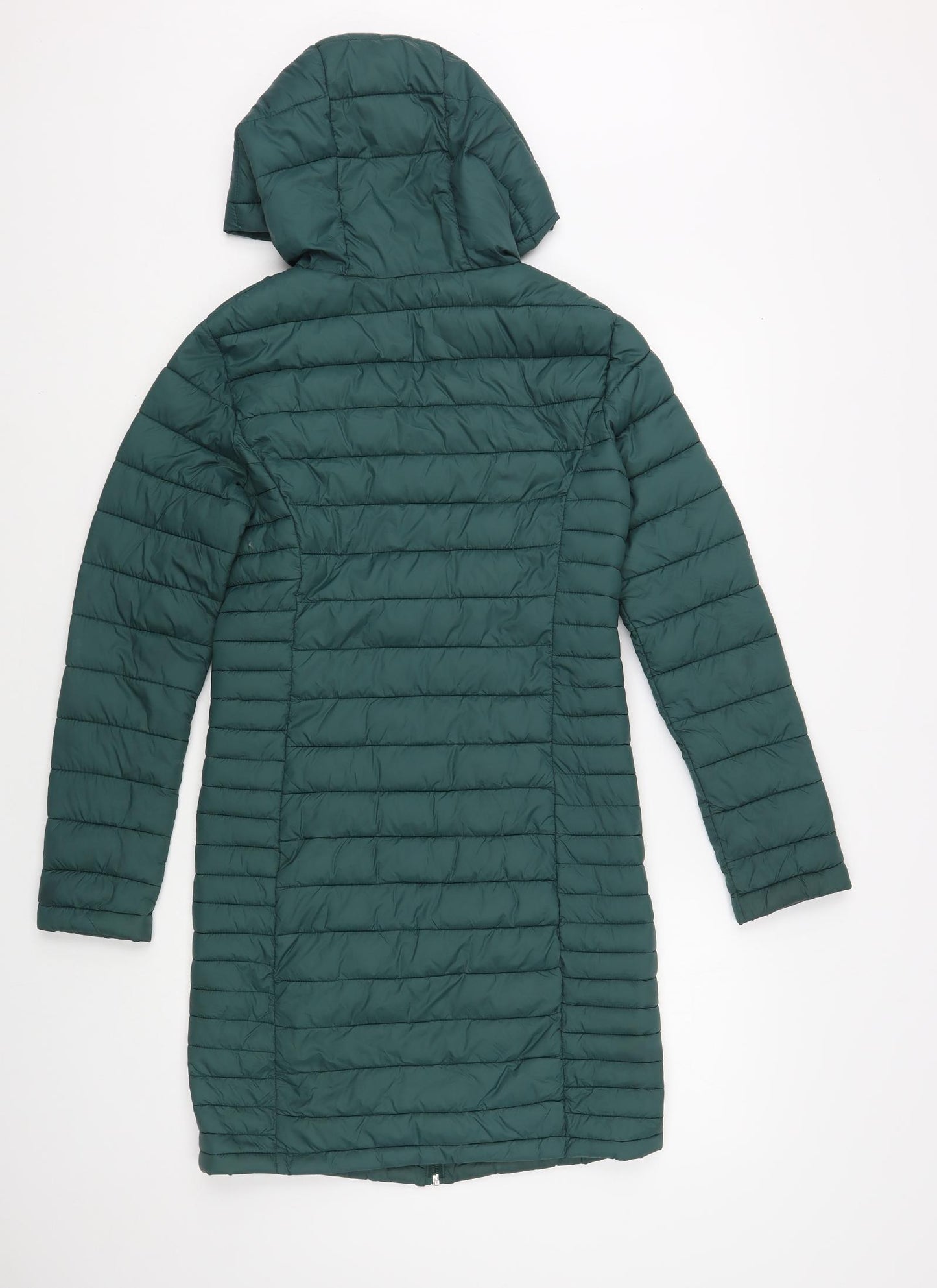 Primark Womens Green Quilted Coat Size XS Zip