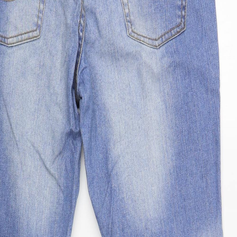 JSFN Denim Womens Blue Cotton Bootcut Jeans Size 14 L29 in Regular Button