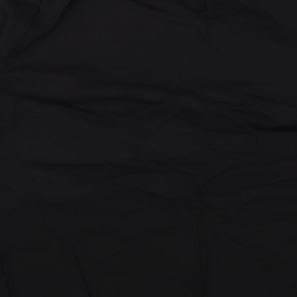 New Look Womens Black Cotton Basic Blouse Size 18 Round Neck