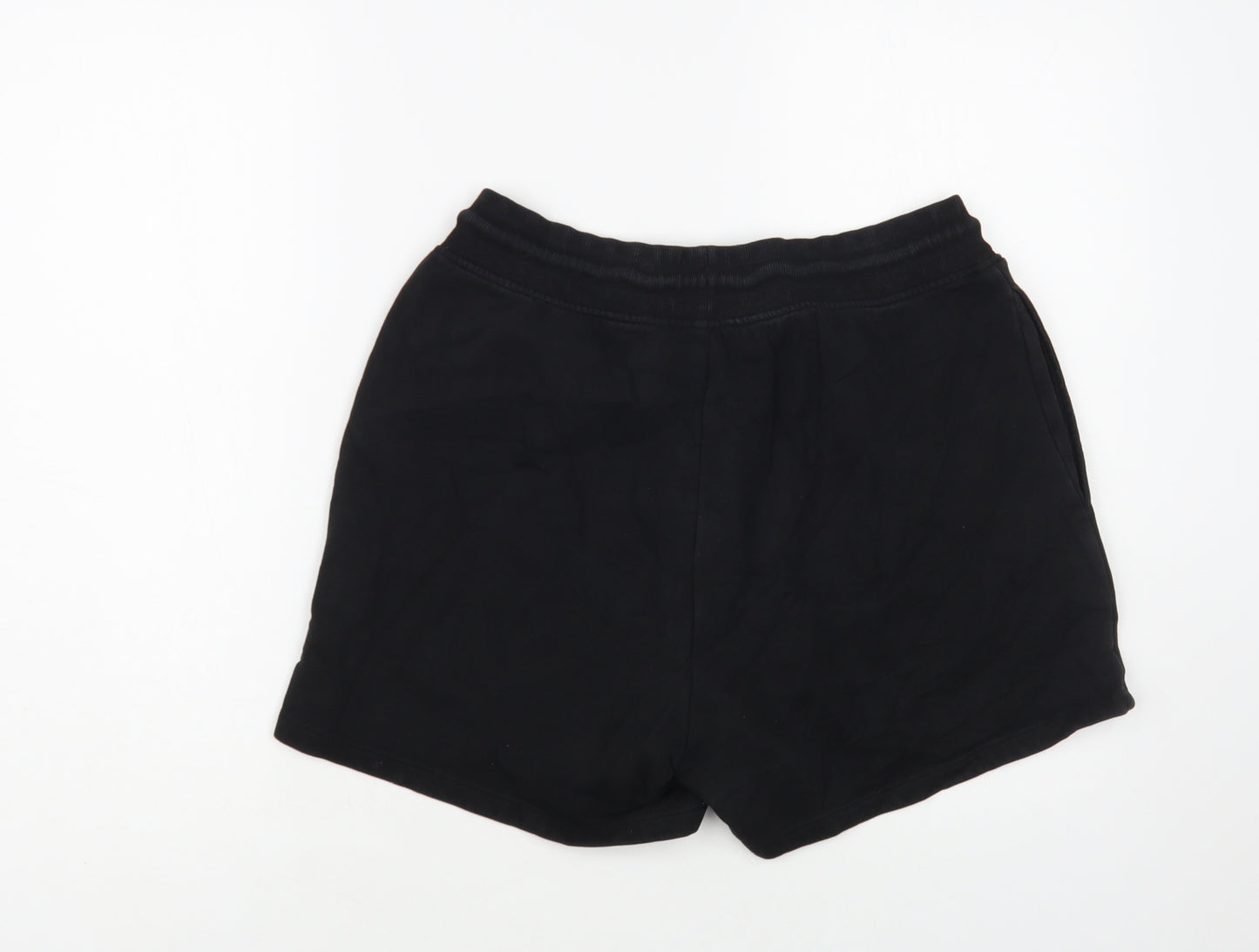 JACK & JONES Mens Black Cotton Sweat Shorts Size L L6 in Regular Drawstring