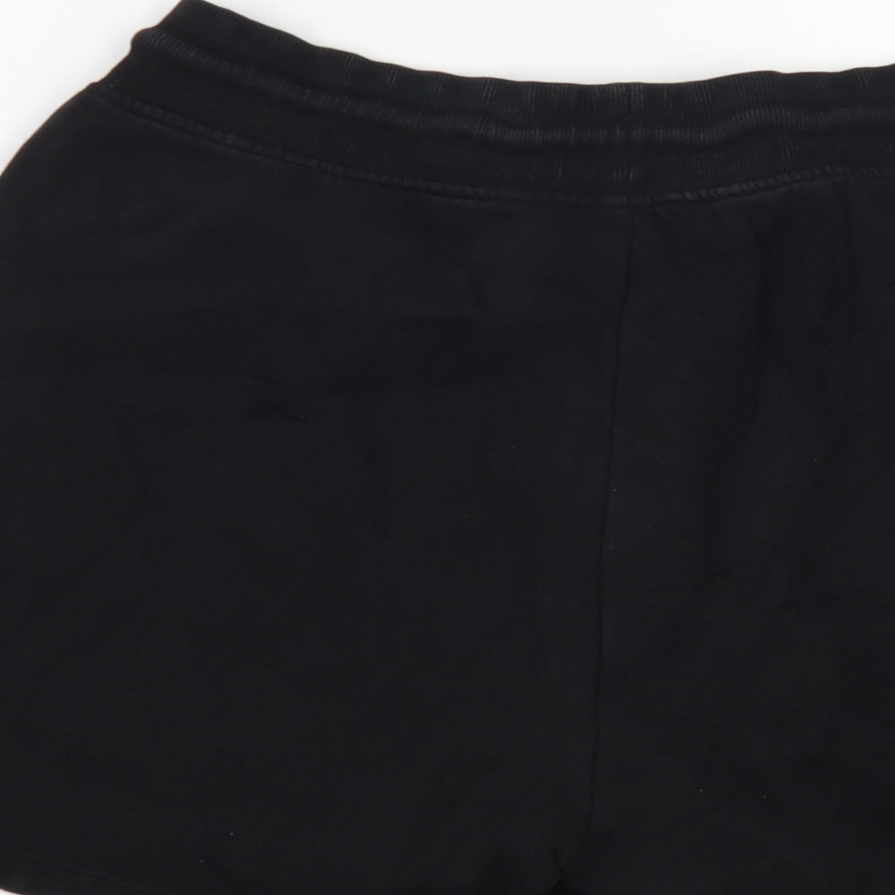 JACK & JONES Mens Black Cotton Sweat Shorts Size L L6 in Regular Drawstring