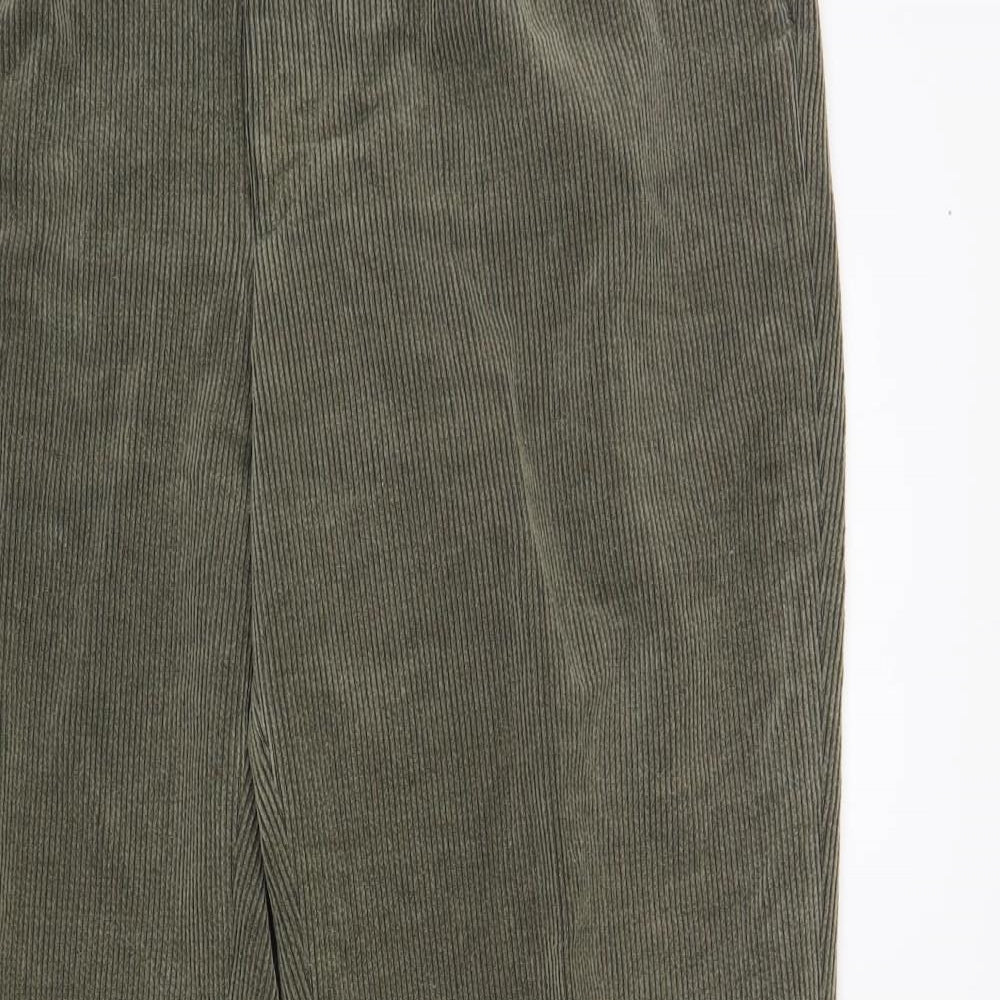 Meyer Mens Green Polyester Trousers Size 36 in L32 in Regular Button