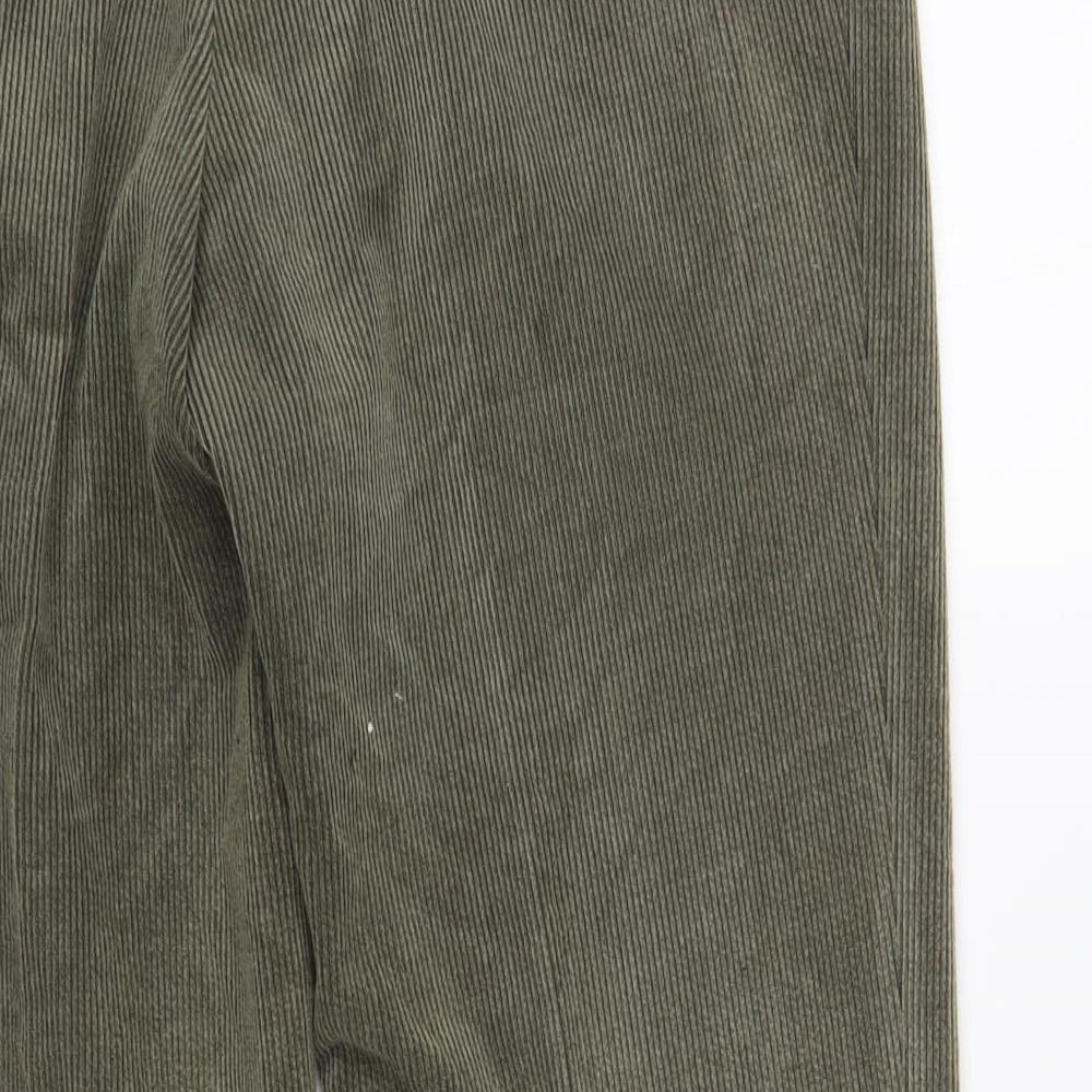Meyer Mens Green Polyester Trousers Size 36 in L32 in Regular Button