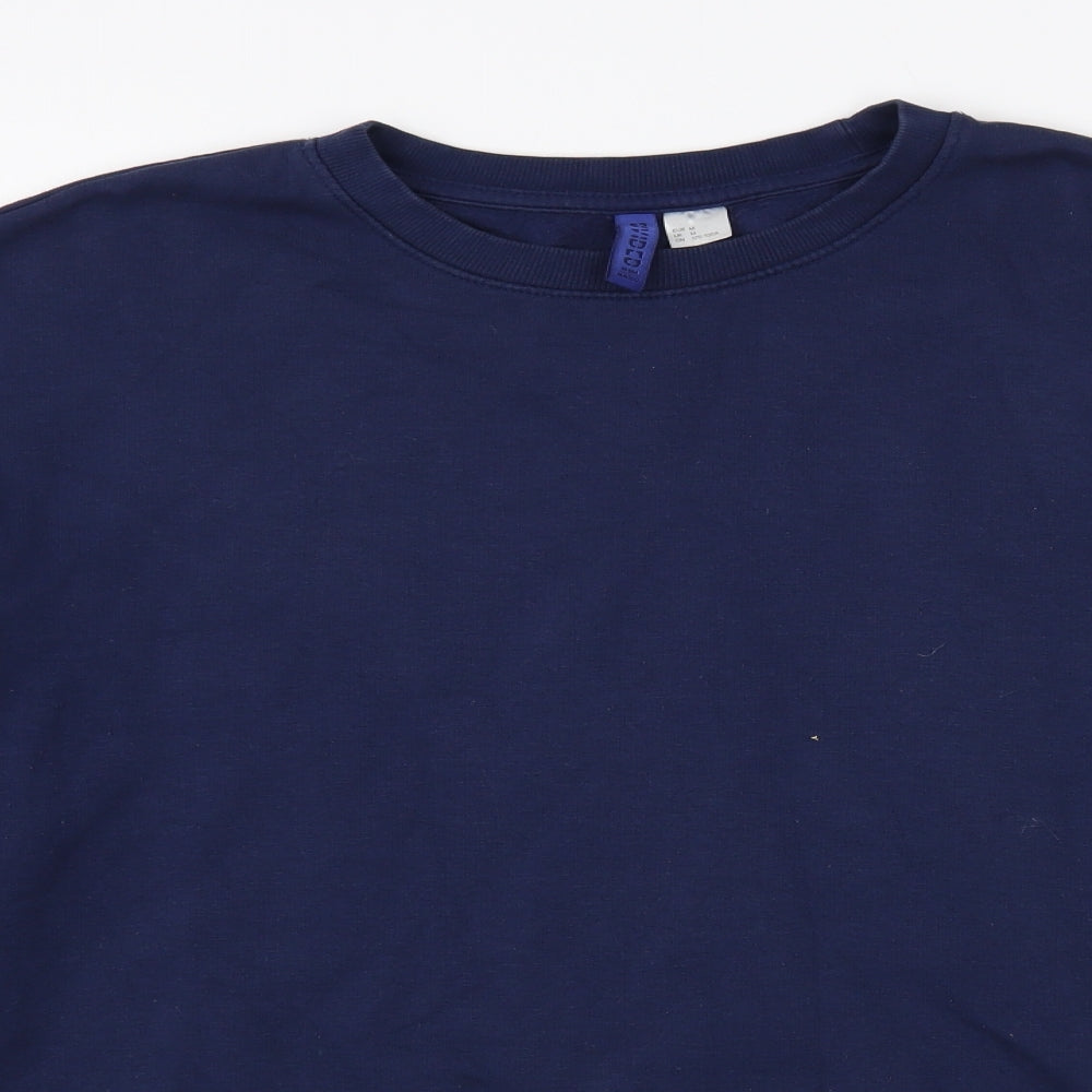 H&M Mens Blue Cotton Pullover Sweatshirt Size M