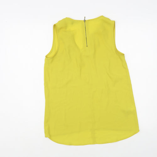 NEXT Womens Green Polyester Basic Blouse Size 6 Round Neck