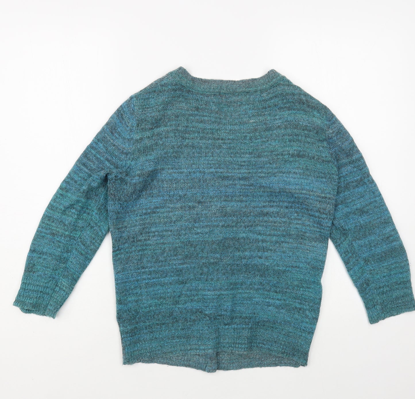Kersh Womens Green Round Neck Acrylic Cardigan Jumper Size M