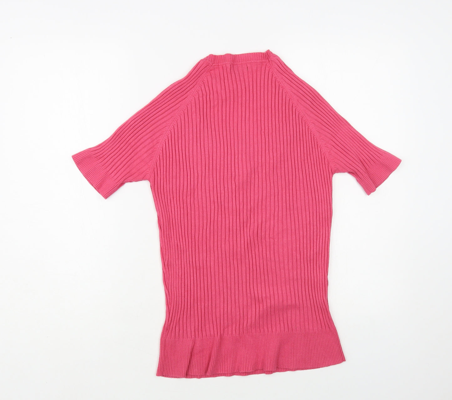 NEXT Womens Pink Scoop Neck Viscose Pullover Jumper Size 16