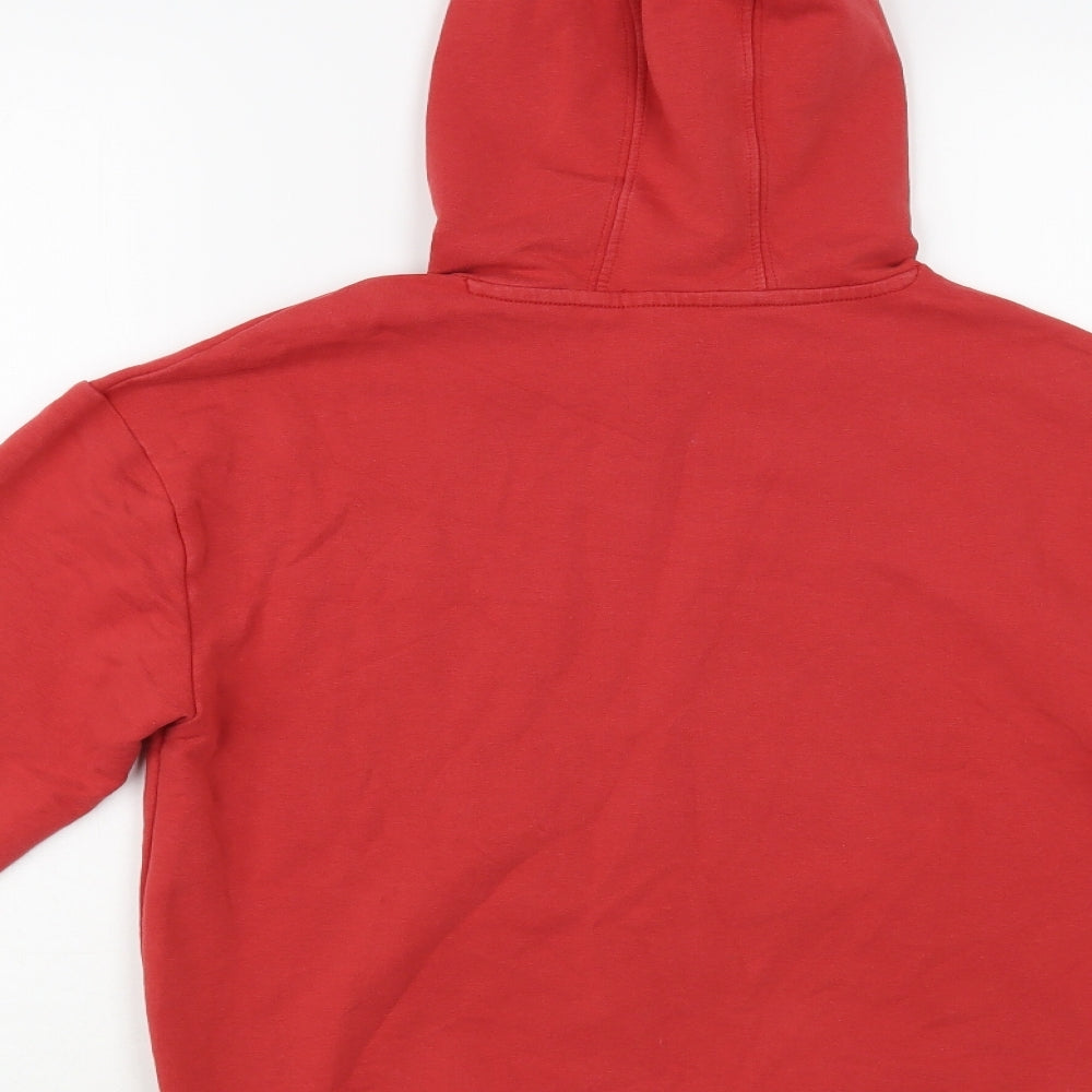 Marks and Spencer Girls Red Cotton Pullover Hoodie Size 11-12 Years Pullover - Herat