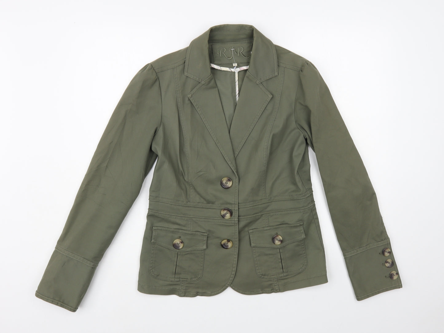 Debenhams Womens Green Jacket Blazer Size 12 Button